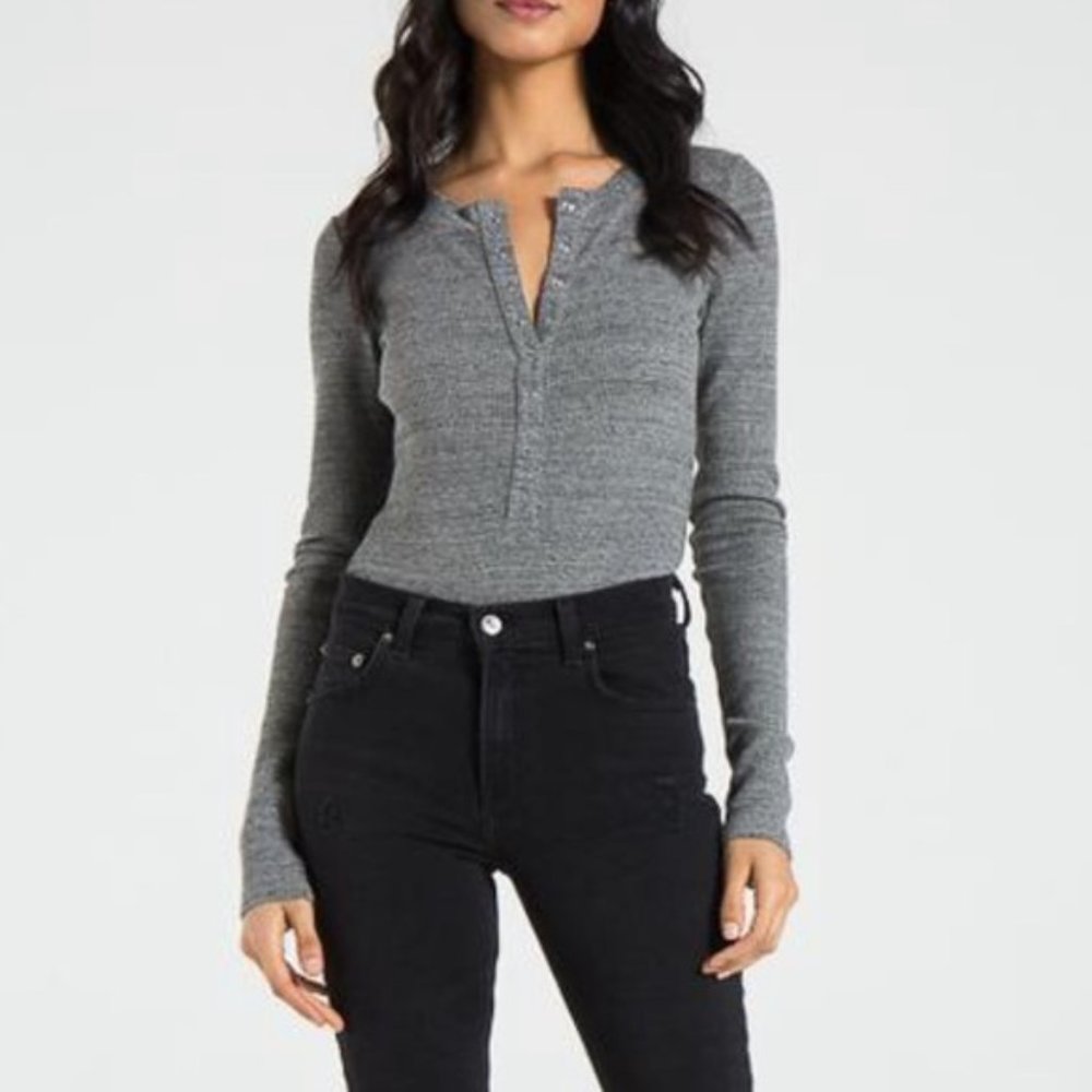 n:PHILANTHROPY Monty Henley Bodysuit Heather Grey